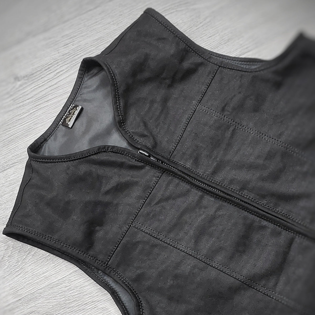 EURO "OFF THE RACK" BLACK DENIM VEST