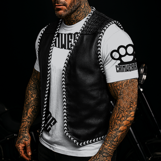 AUS BLACK/WHITE "OFF THE RACK" LEATHER / CROC