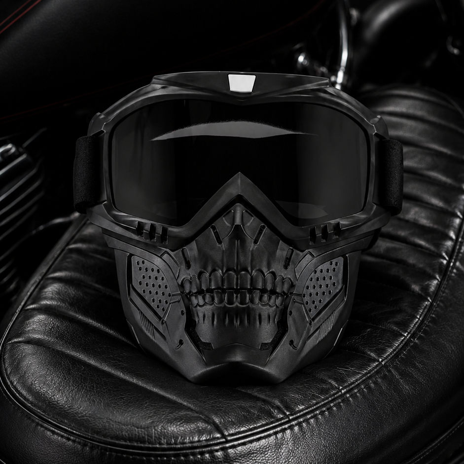 Skull Mask Shield & Goggles