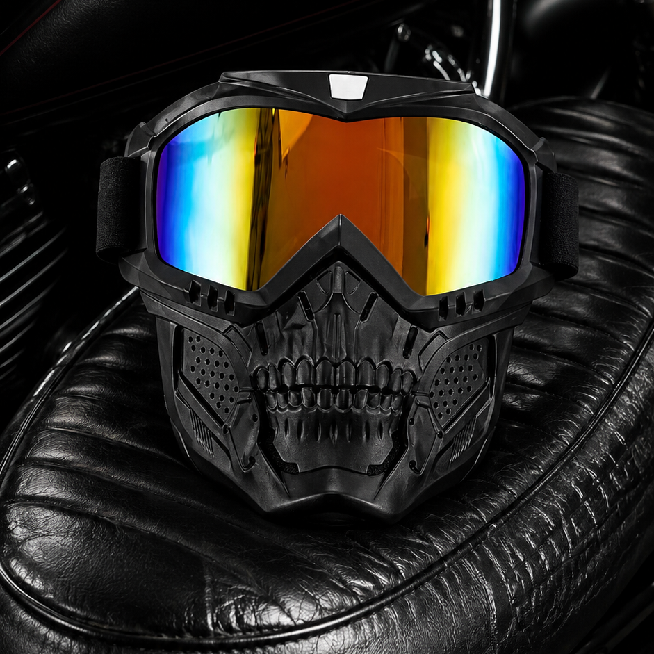 Skull Mask Shield & Goggles