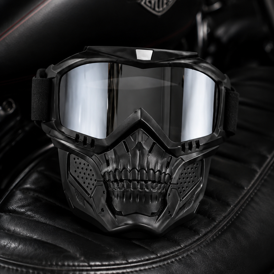 Skull Mask Shield & Goggles