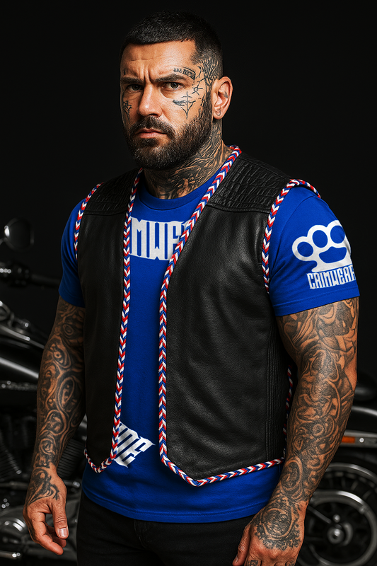 AUS RED/WHITE/BLUE "OFF THE RACK" LEATHER / CROC