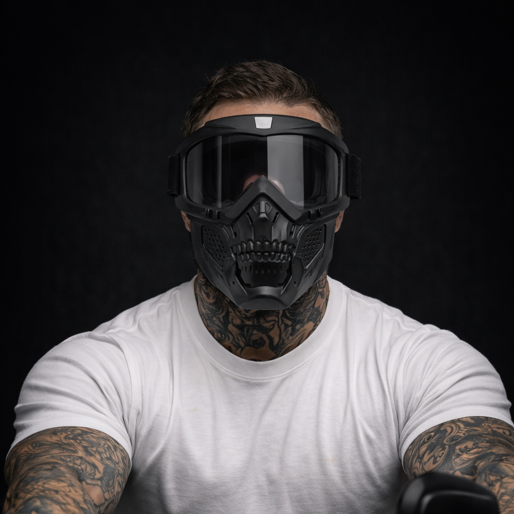 Skull Mask Shield & Goggles