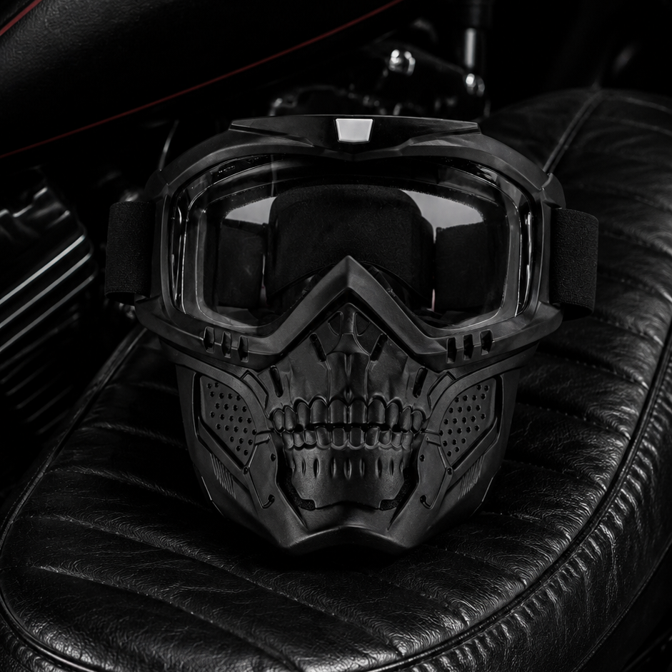 Skull Mask Shield & Goggles