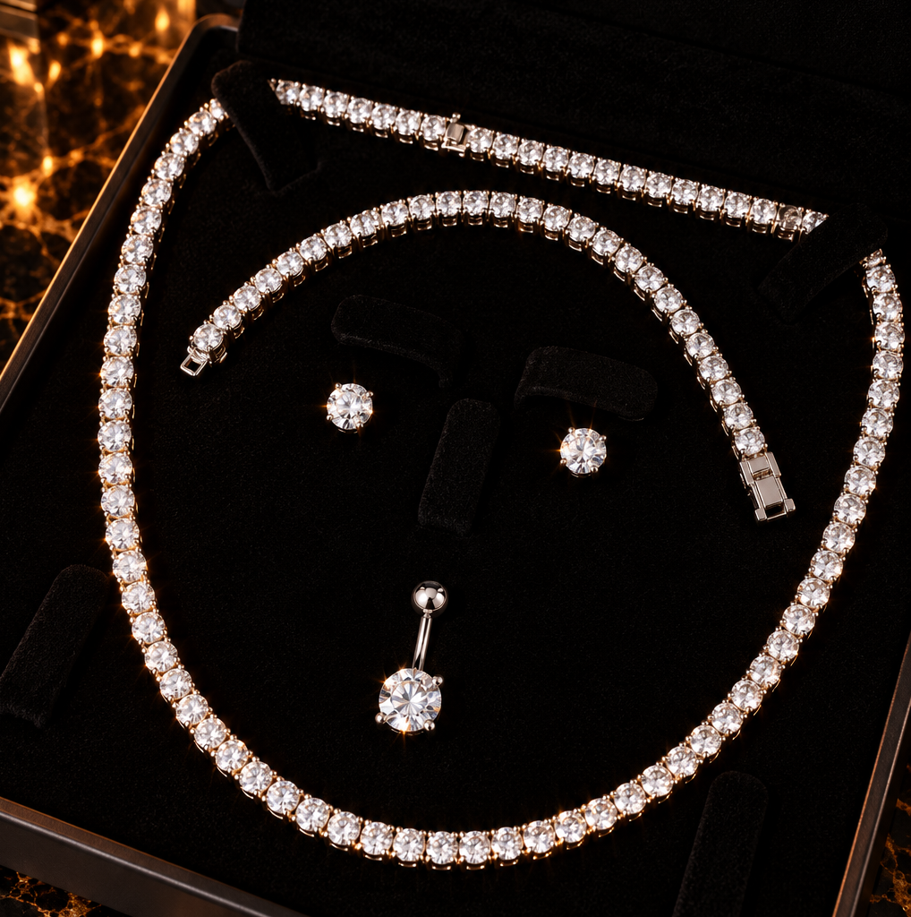 Ladies Moissanite Tennis Set