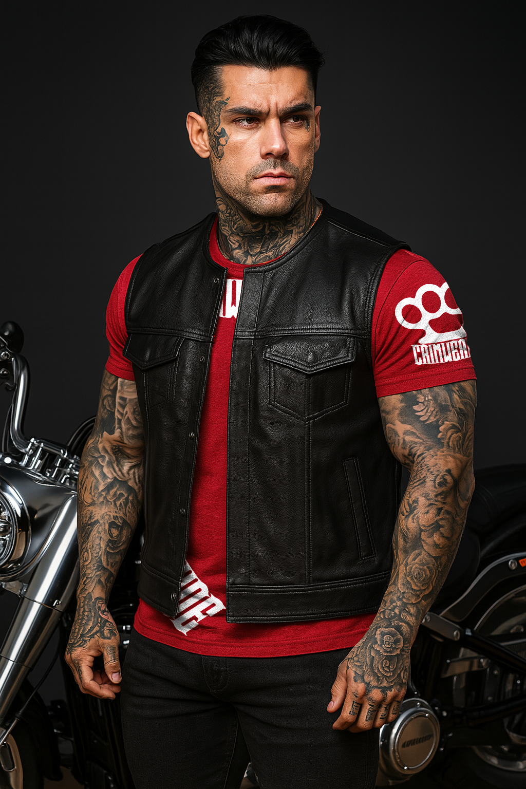 US "OFF THE RACK" BLACK CLUB VEST