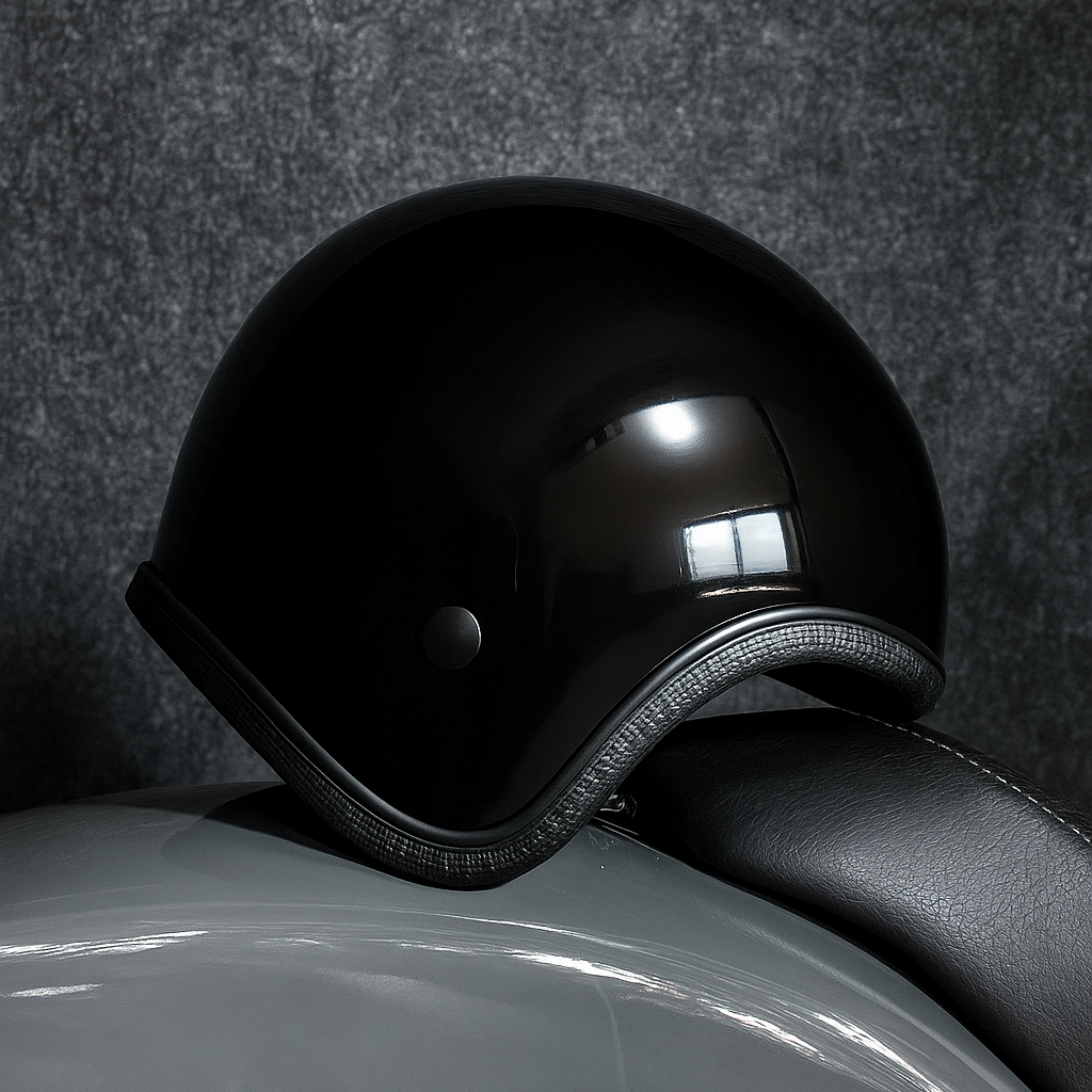 chrome novelty motorcycle helmet Lowest Profile Novelty Motorcycle Helmet Large / Gloss
