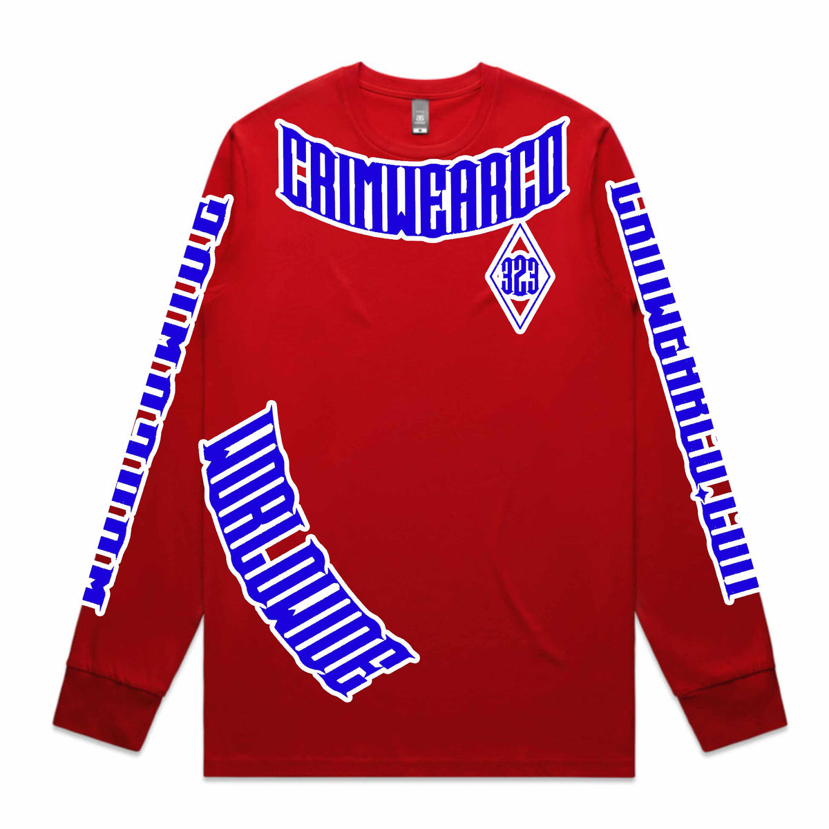 Crim Wear Red Long Sleeve Tee