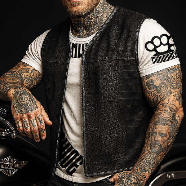 EURO "OFF THE RACK" SUEDE GATOR VEST
