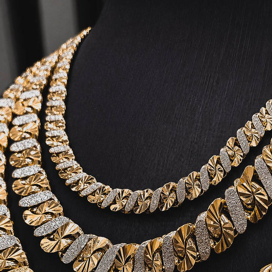 Diamond Cut Stone Wash Bracelet / Chain