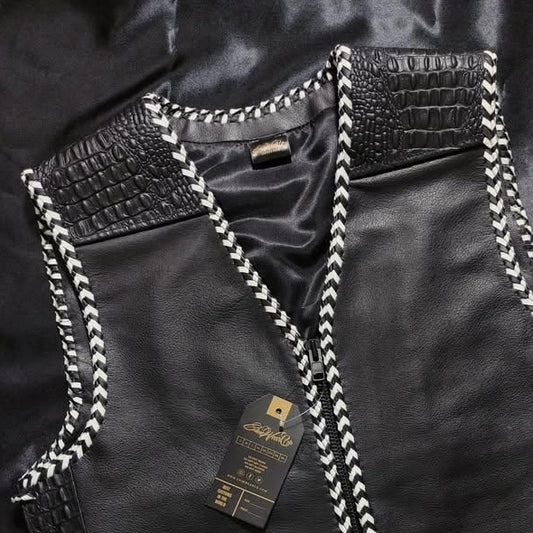 AUS BLACK/WHITE "OFF THE RACK" LEATHER / CROC