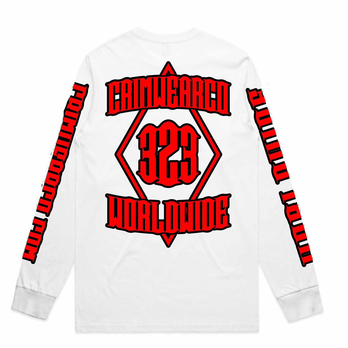 Crim Wear White Long Sleeve Tee