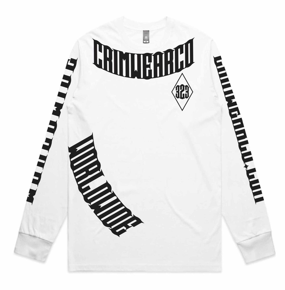 Crim Wear White Long Sleeve Tee