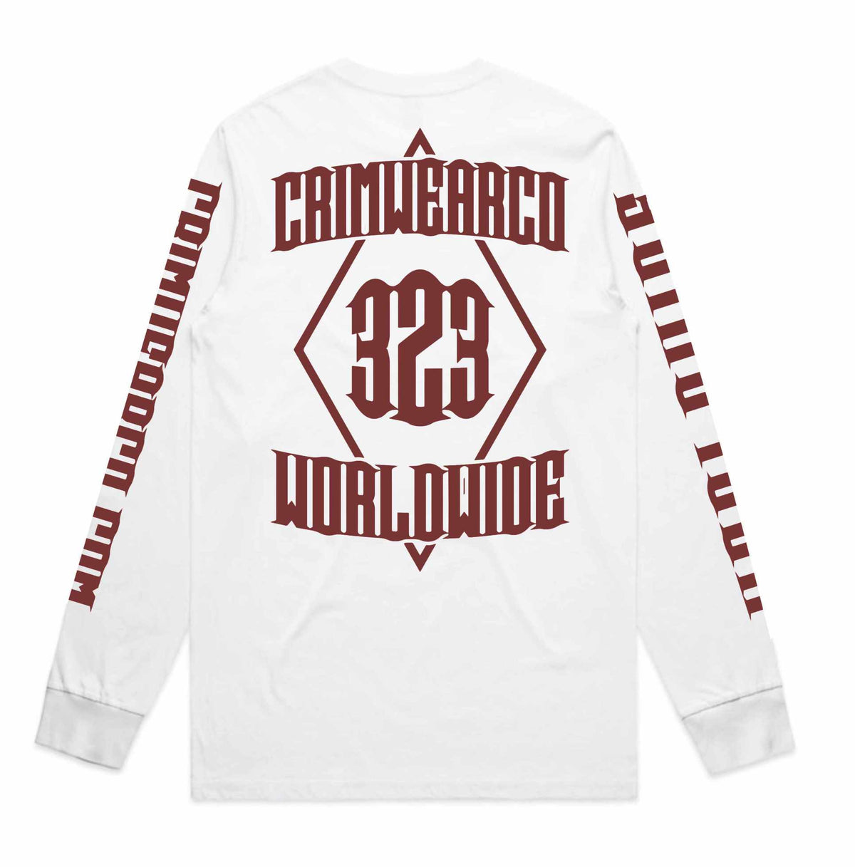 Crim Wear White Long Sleeve Tee