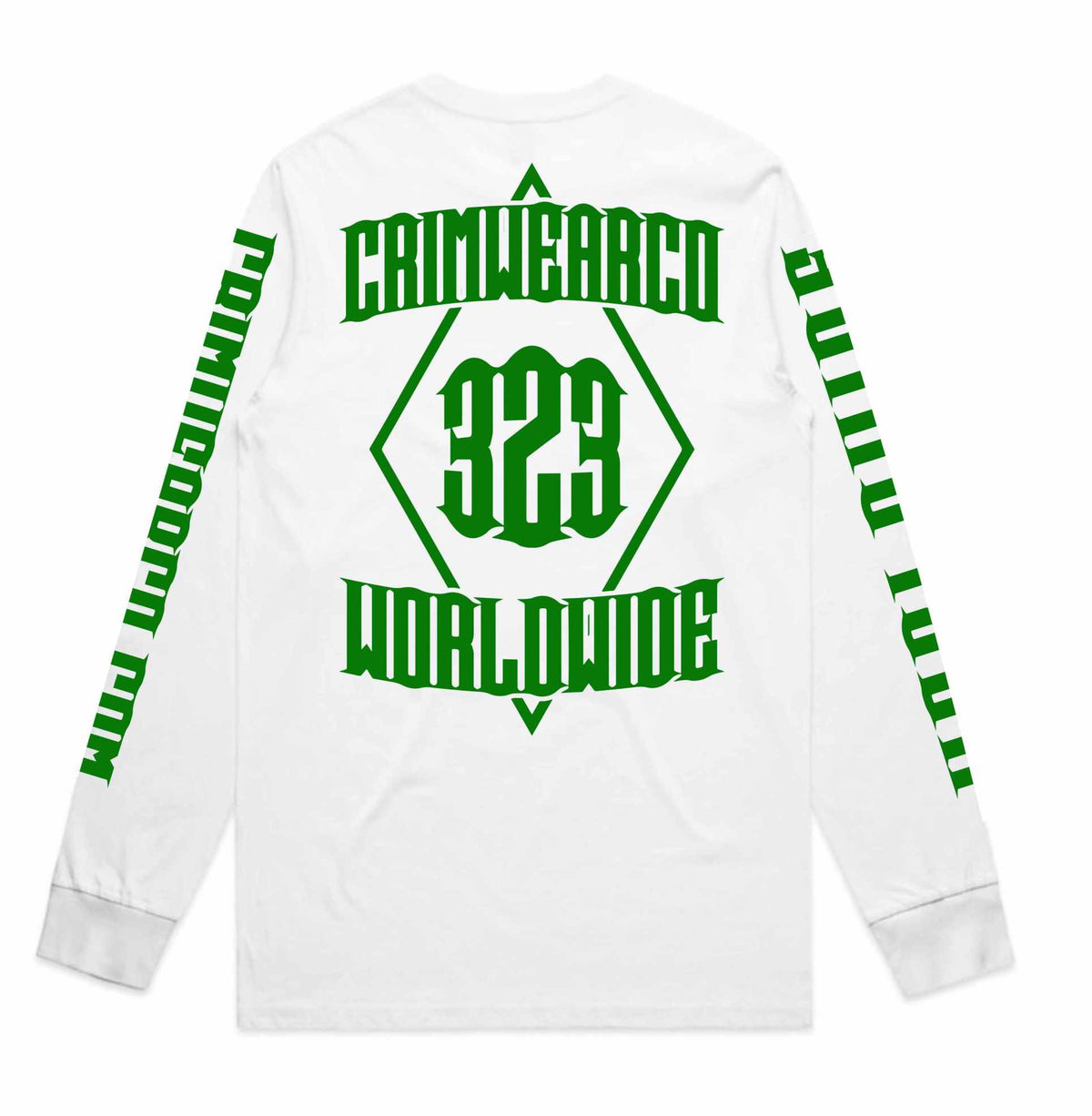 Crim Wear White Long Sleeve Tee
