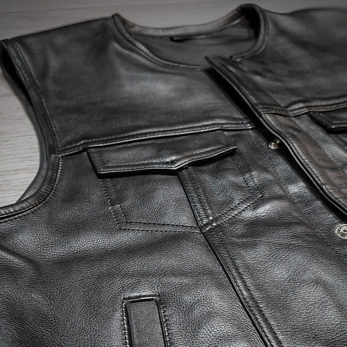 US "OFF THE RACK" BLACK CLUB VEST