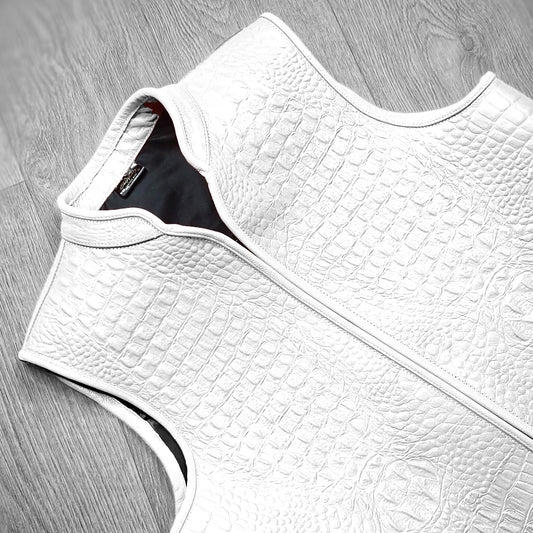 EURO "OFF THE RACK" WHITE GATOR VEST