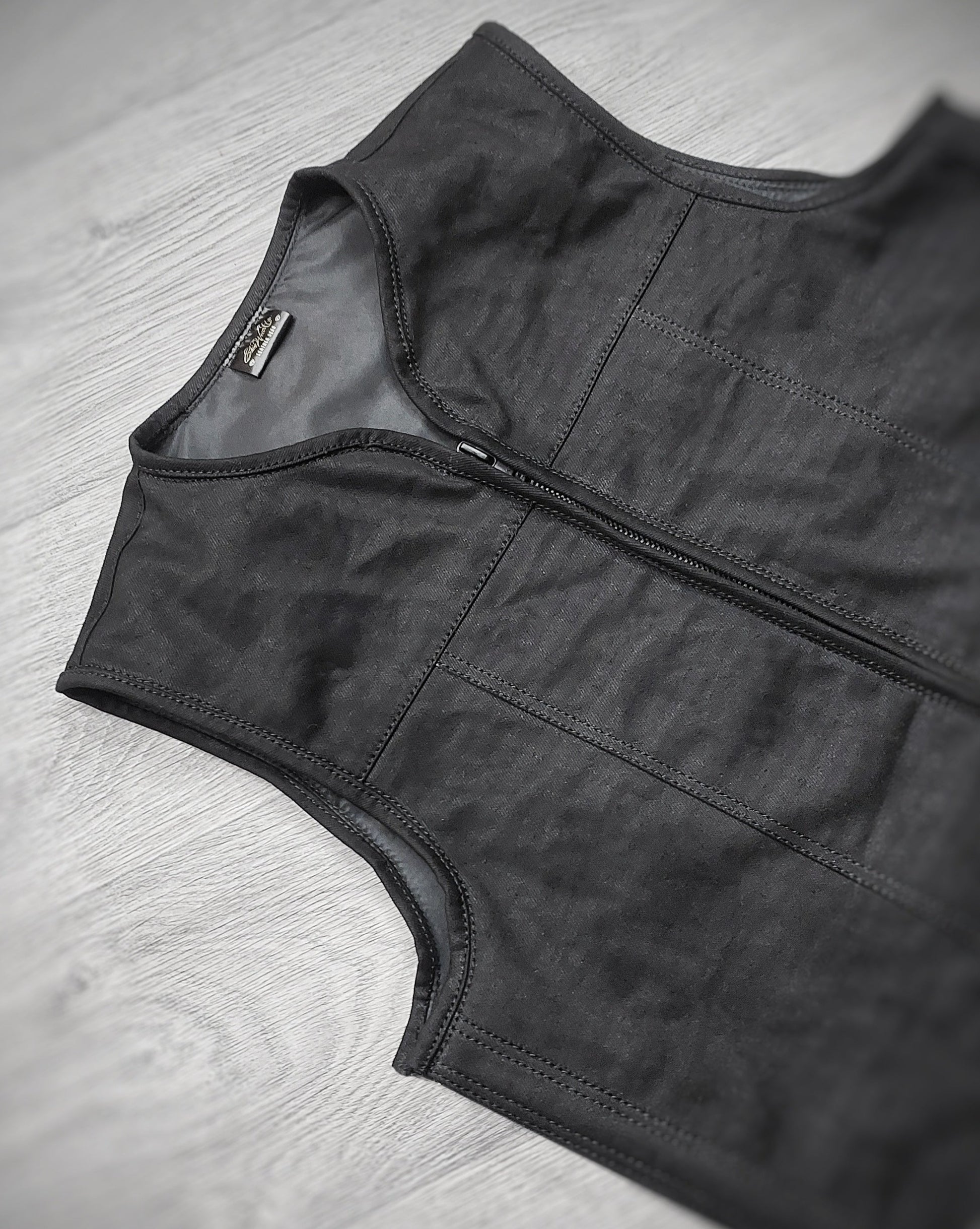 EURO "OFF THE RACK" BLACK DENIM VEST