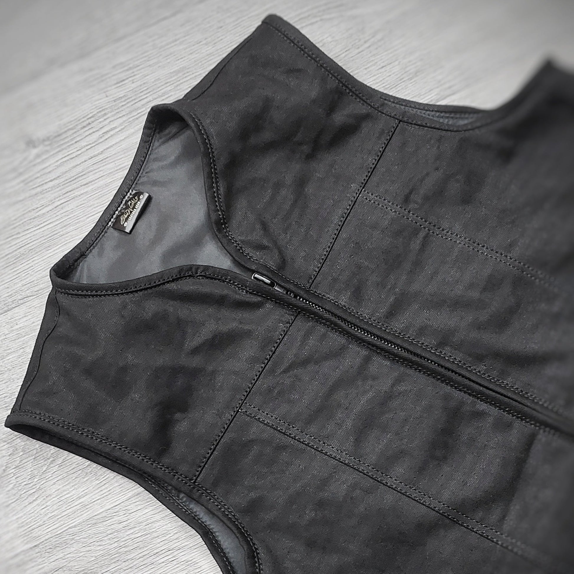 EURO "OFF THE RACK" BLACK DENIM VEST