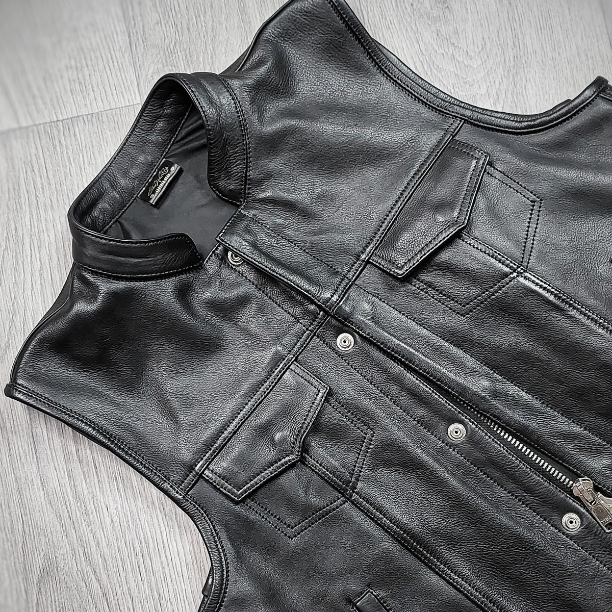 US "OFF THE RACK" BLACK CLUB VEST