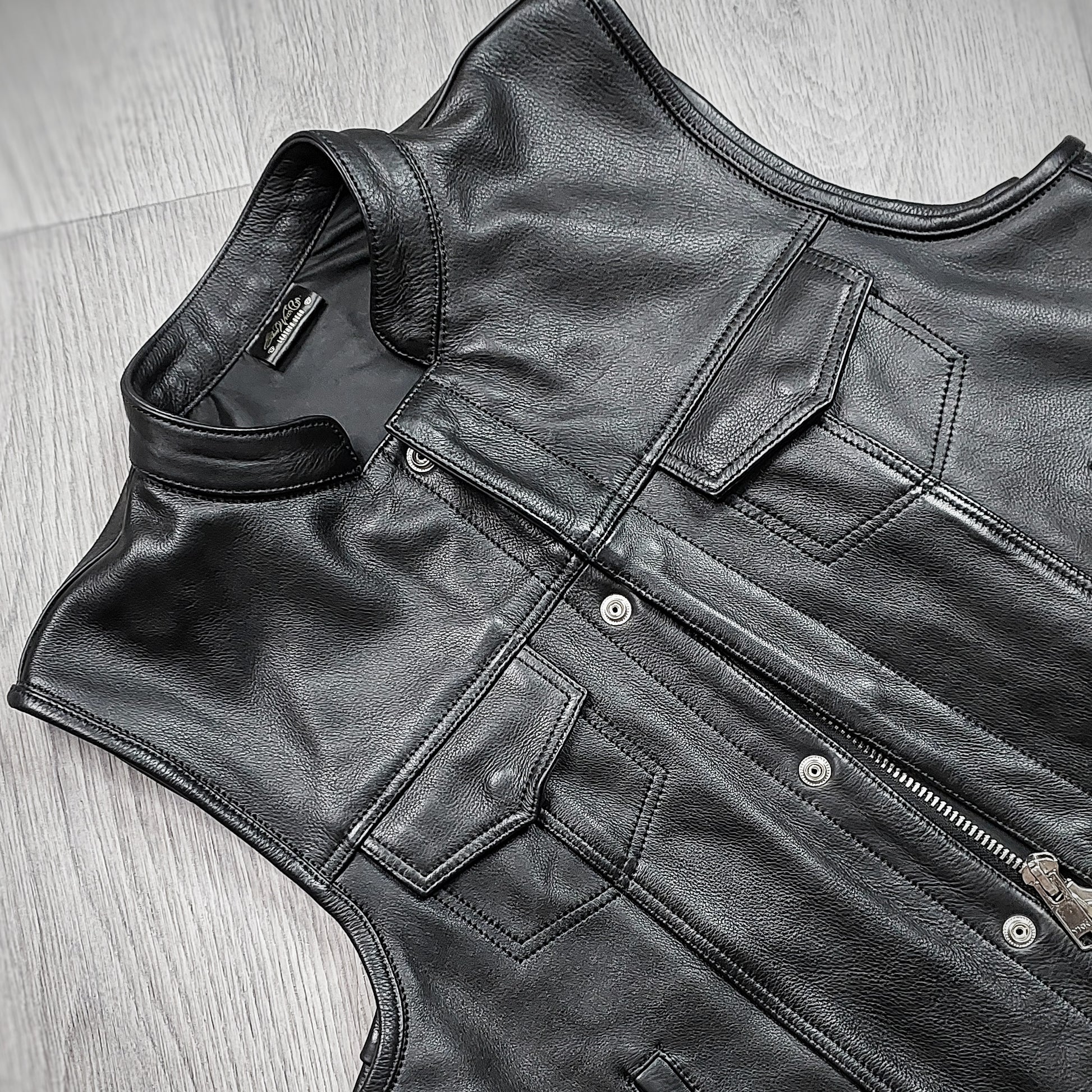 US "OFF THE RACK" BLACK CLUB VEST