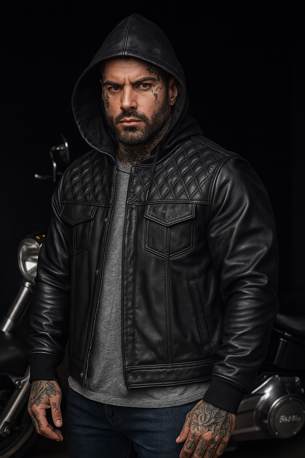 US "OFF THE RACK" REMOVABLE SLEEVE MIDNIGHT VEST