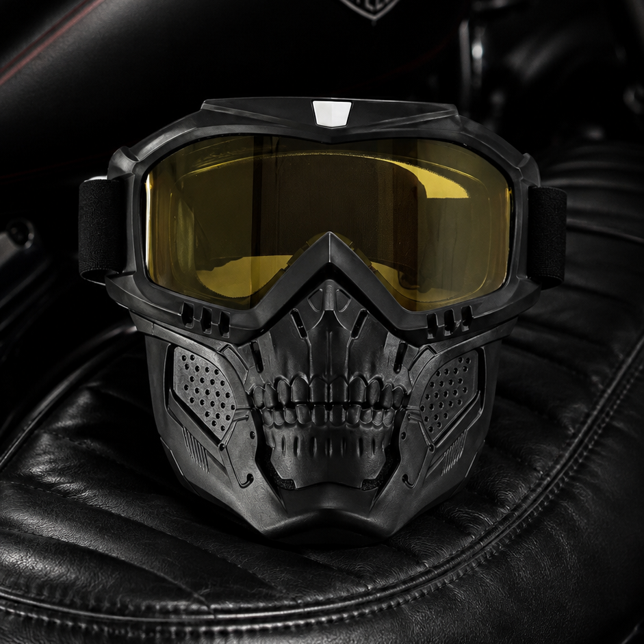 Skull Mask Shield & Goggles
