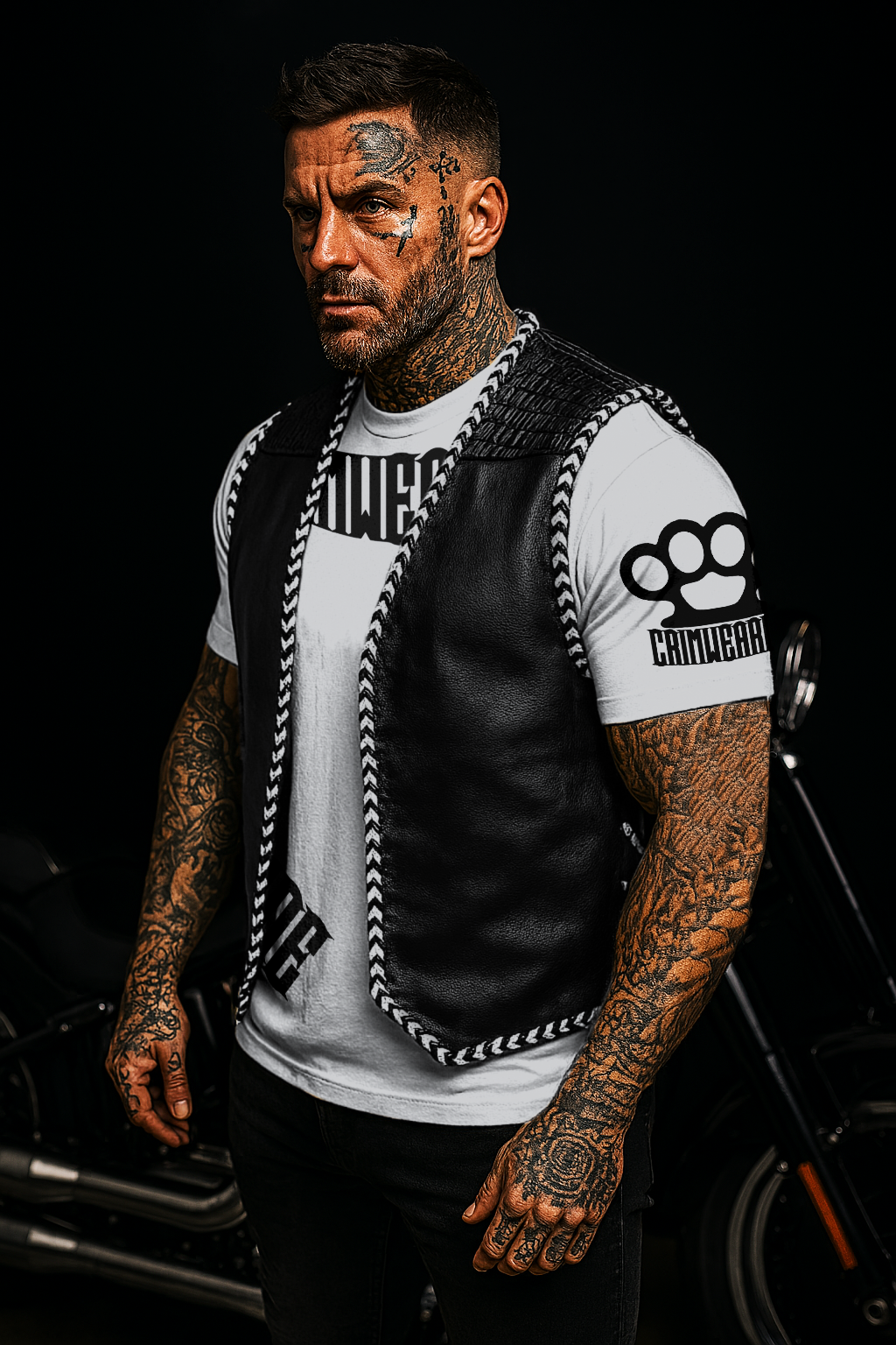 AUS BLACK/WHITE "OFF THE RACK" LEATHER / CROC