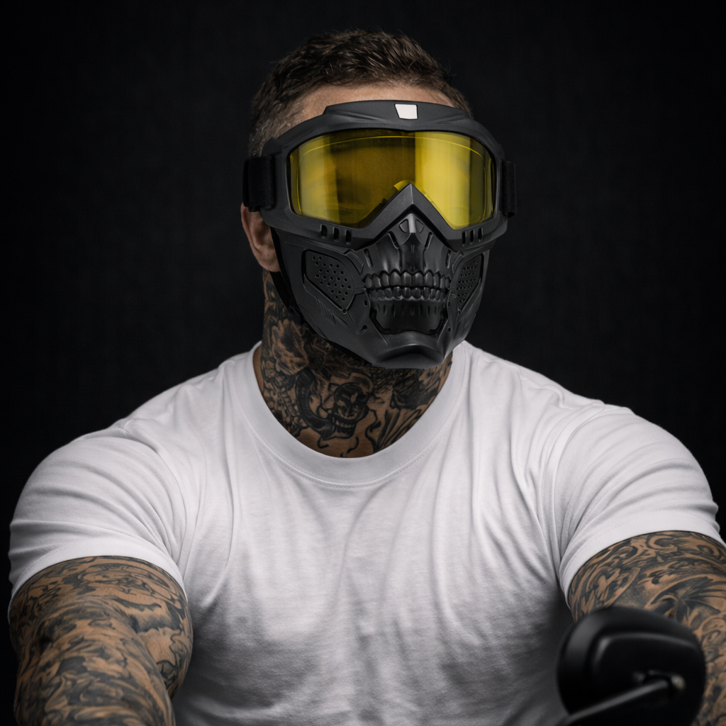 Skull Mask Shield & Goggles