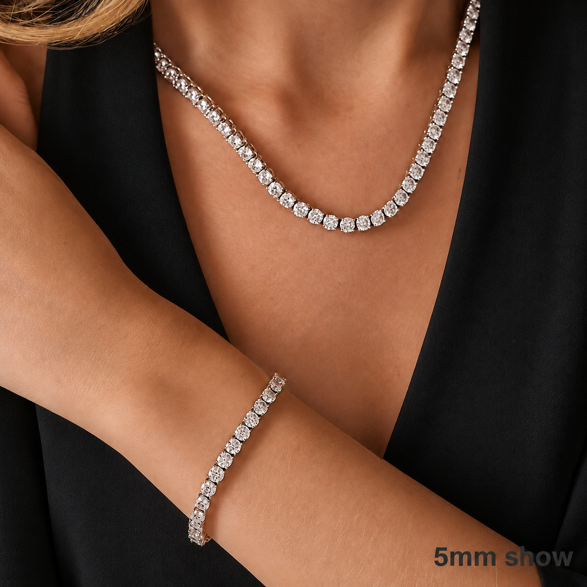 Ladies Moissanite Tennis Set