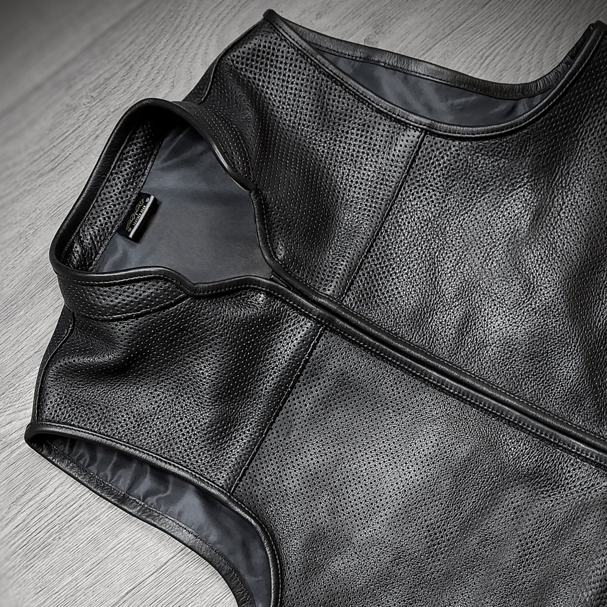 EURO "OFF THE RACK" PERFORATED BLACK VEST