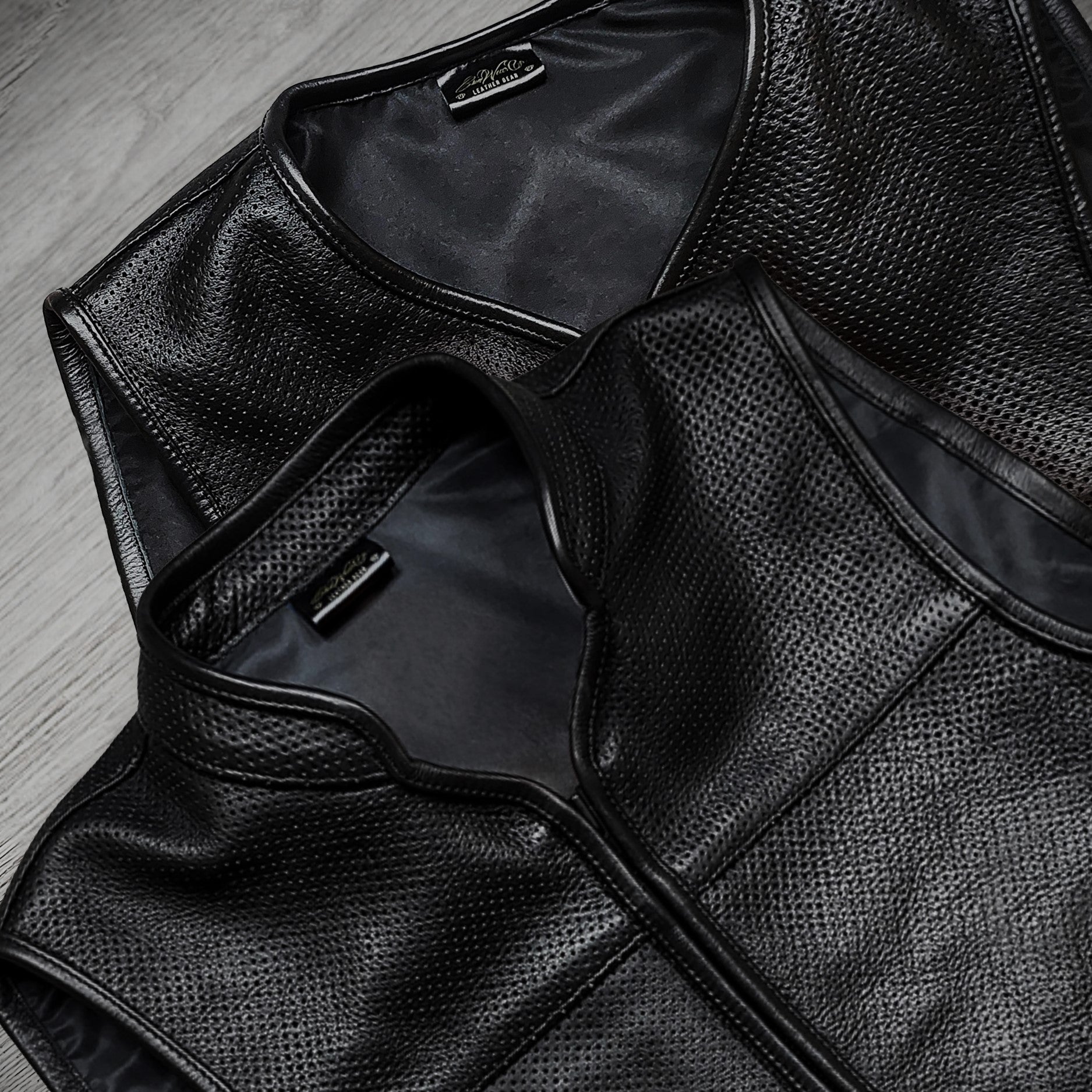 EURO "OFF THE RACK" PERFORATED BLACK VEST