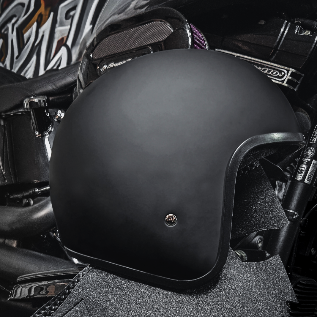 best low profile 3/4 motorcycle helmet PRE-ORDER Lowest Legal Profile Motorcycle Helmet