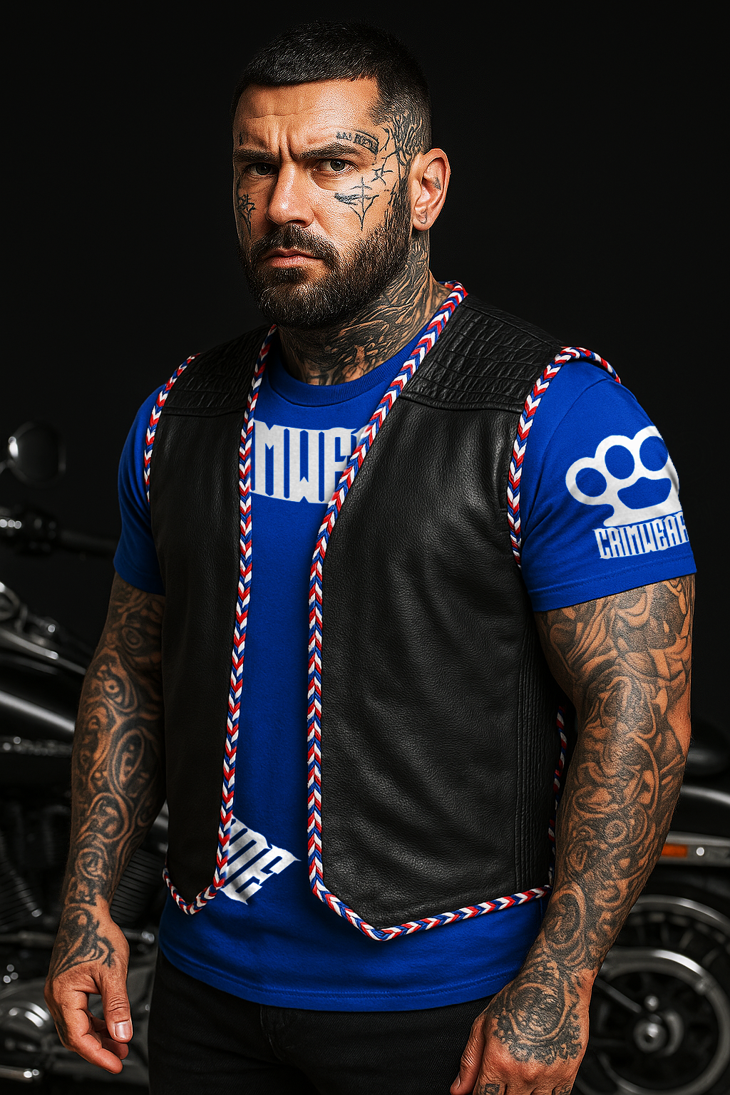 AUS RED/WHITE/BLUE "OFF THE RACK" LEATHER / CROC