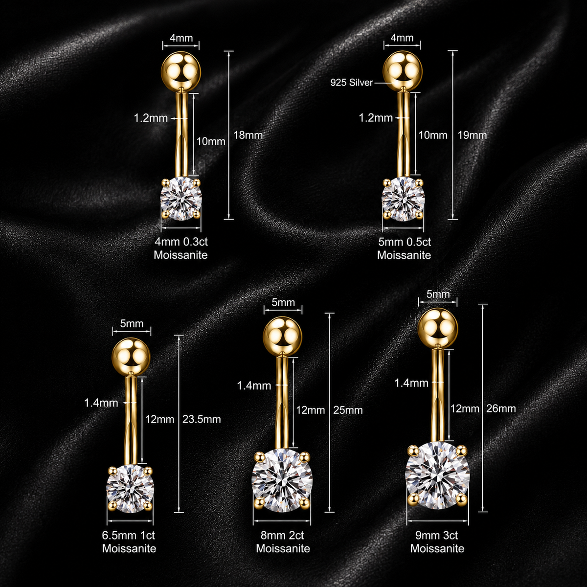 Ladies Moissanite Tennis Set