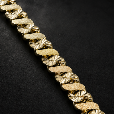 Diamond Cut Stone Wash Bracelet / Chain