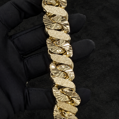 Diamond Cut Stone Wash Bracelet / Chain