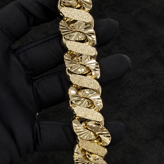 Diamond Cut Stone Wash Bracelet / Chain