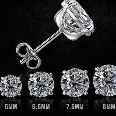 Moissanite Stud Earing