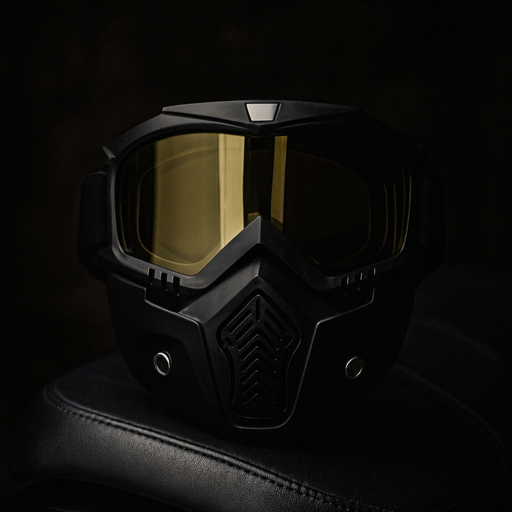 open face helmet and goggles Open Face Mask Shield & Goggles