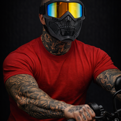 Skull Mask Shield & Goggles