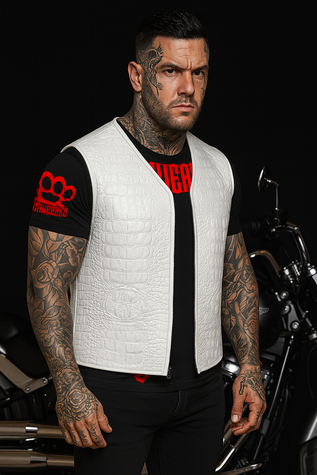 EURO "OFF THE RACK" WHITE GATOR VEST