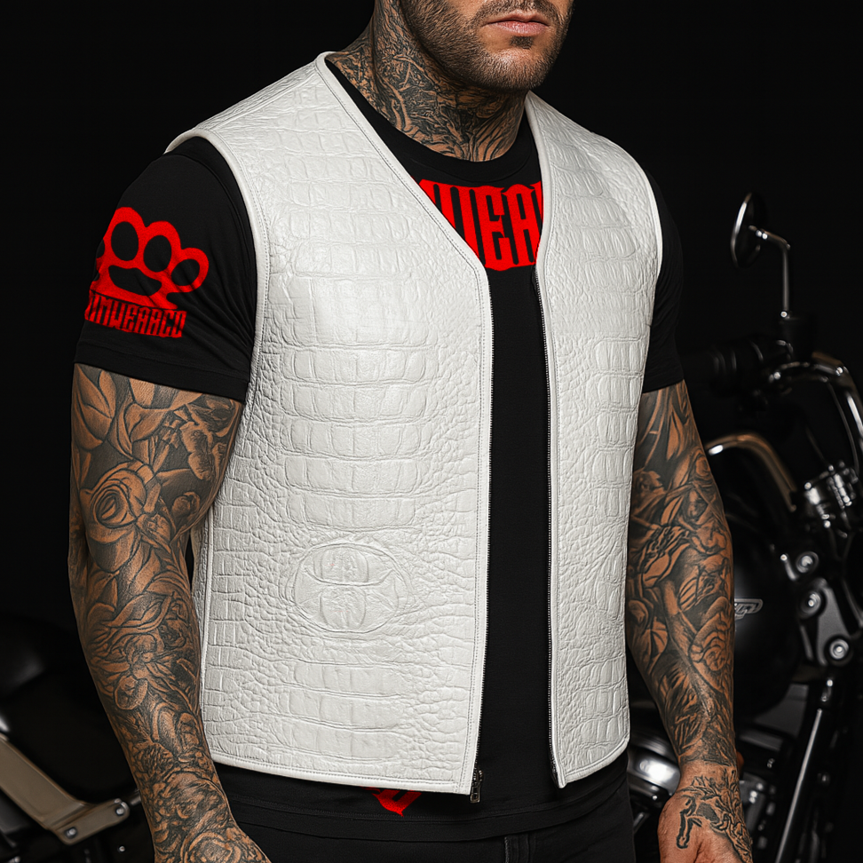 EURO "OFF THE RACK" WHITE GATOR VEST