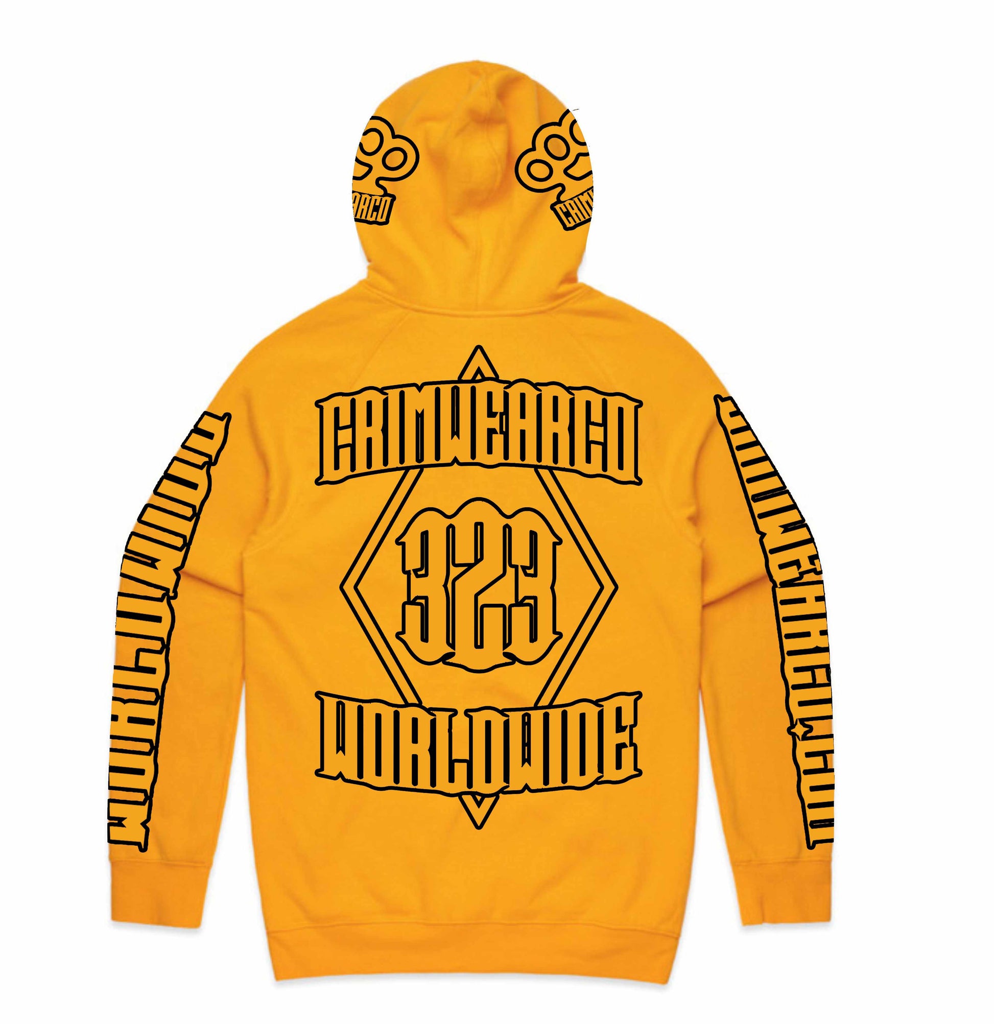 Crim Wear Yellow Hoodie *NEW *