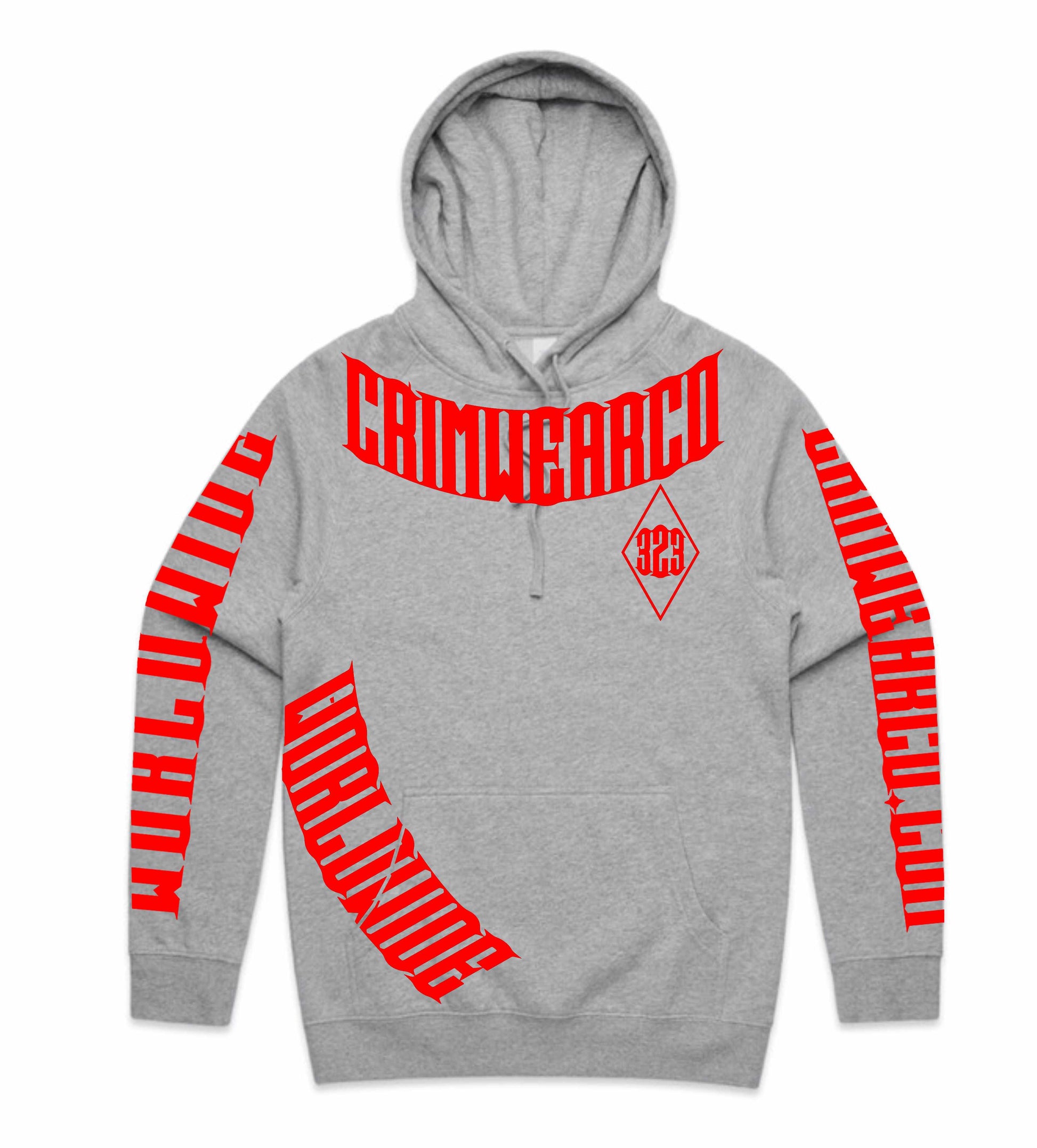 Crim Wear Grey Hoodie *NEW *