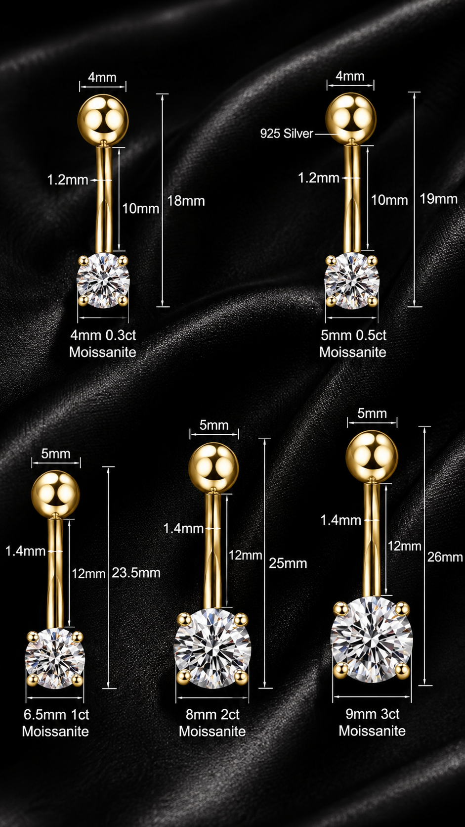 Ladies Moissanite Tennis Set