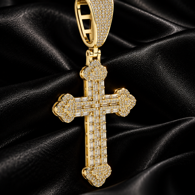 The Sacred Cross Iced Pendant