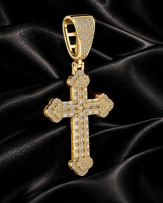 The Sacred Cross Iced Pendant