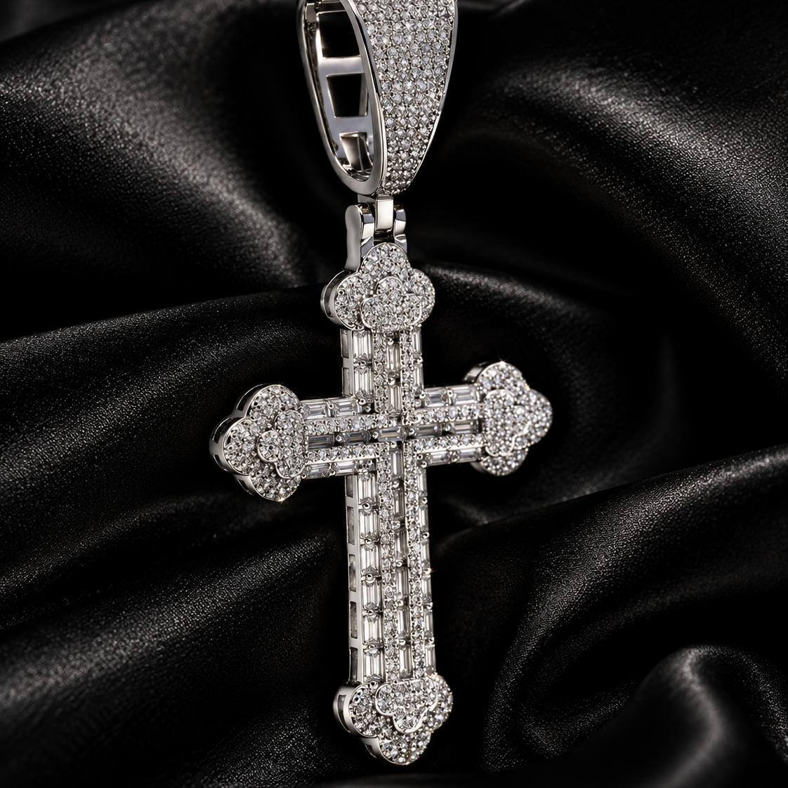The Sacred Cross Iced Pendant