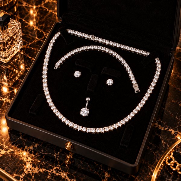 Ladies Moissanite Tennis Set